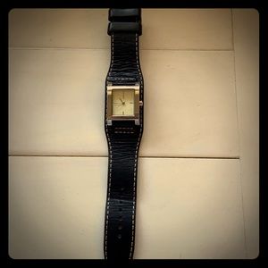 DKNY watch with leather band